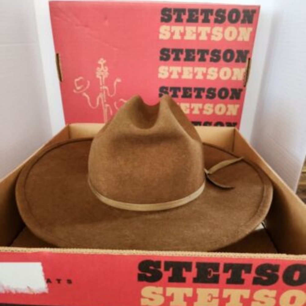 Vintage 100% Wool Unbranded Stetson Hat, WPL5923, Size 6 7/8